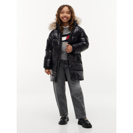 Tommy Hilfiger Black-Black Essential Long Down Jacka
