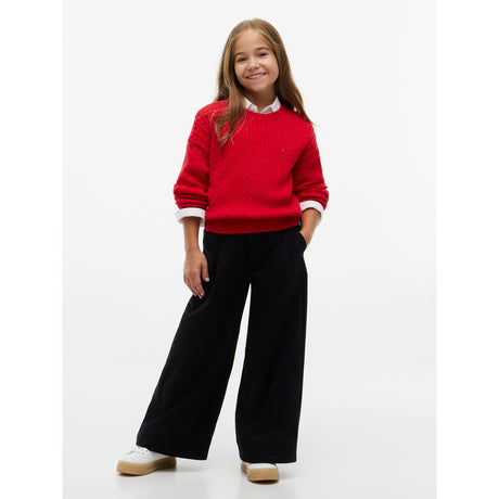 Tommy Hilfiger Black-Black Wide Leg Byxor