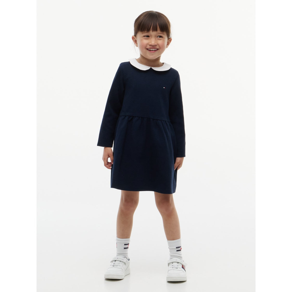 Tommy Hilfiger Dark Blue-Blue Lg Fit Och Flare Klänning