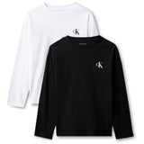 Calvin Klein Black / White-Black 2-Pack Monogram T-Shirt Ls