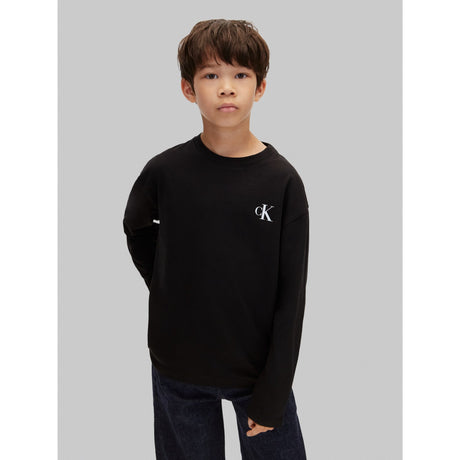 Calvin Klein Black / White-Black 2-Pack Monogram T-Shirt Ls