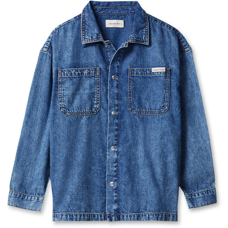 Calvin Klein Beckford-Blue Ck Lt Wt Denim Skjorta
