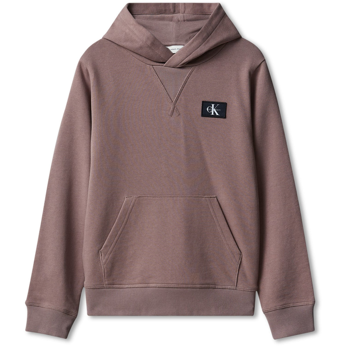 Calvin Klein Iron-Grey Monologo Badge Hoodies