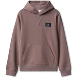 Calvin Klein Iron-Grey Monologo Badge Hoodies