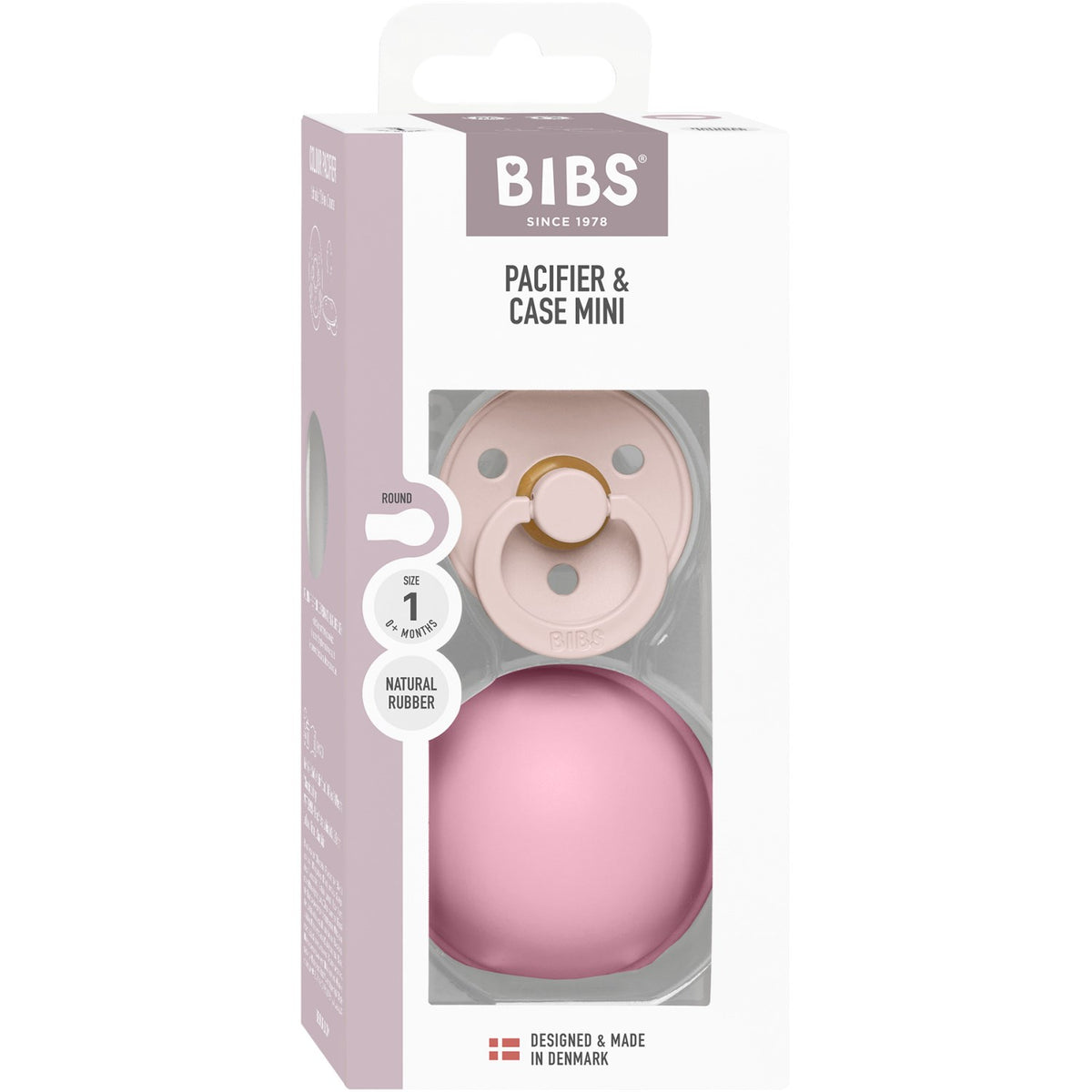 Bibs Petal / Baby Pink Colour Napp Round Latex & Napp Case Mini