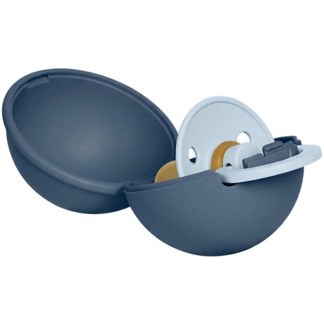 Bibs Baby Blue / Steel Blue Colour Napp Round Latex & Napp Case Mini