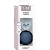 Bibs Baby Blue / Steel Blue Colour Napp Round Latex & Napp Case Mini