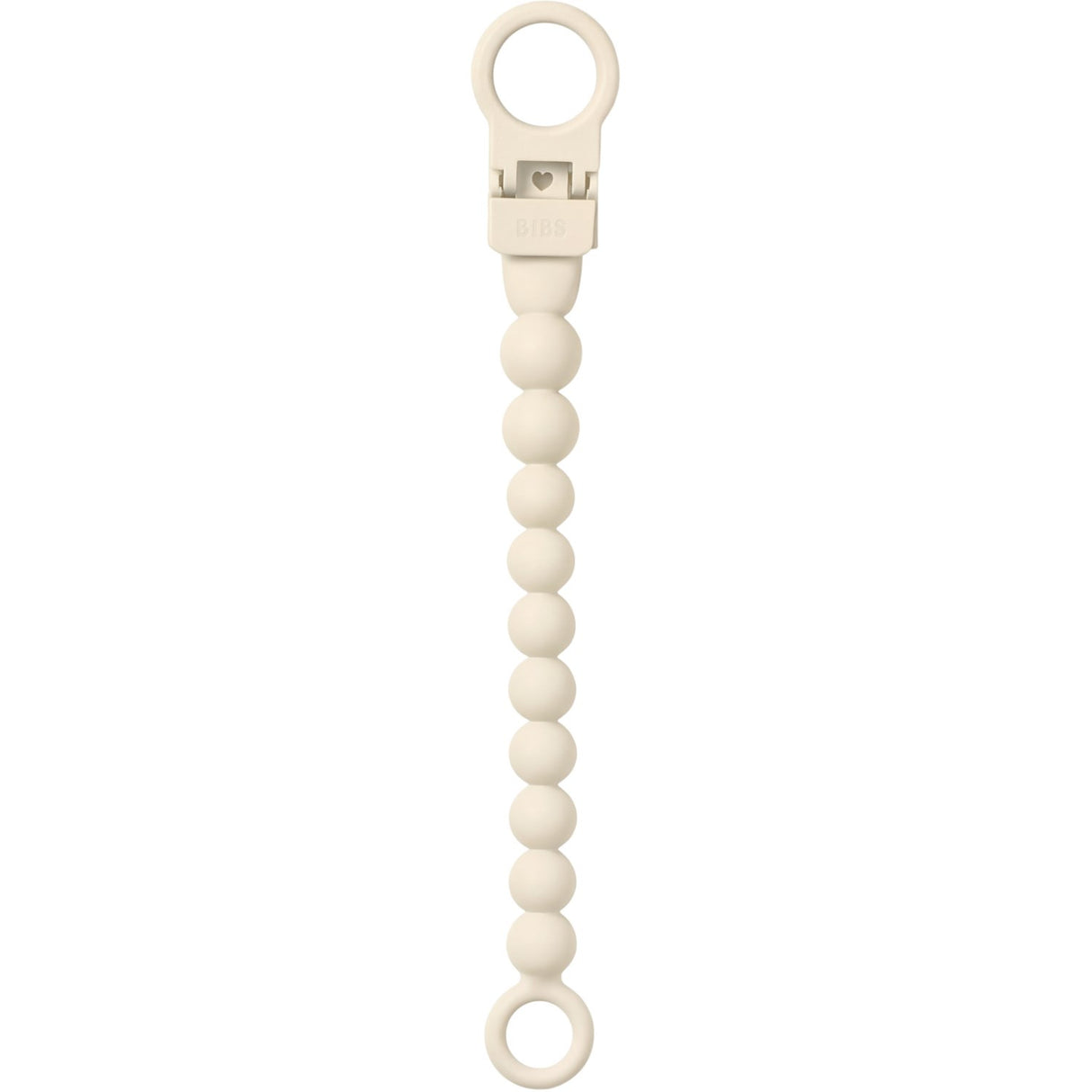 Bibs Ivory Napp Clip Beaded