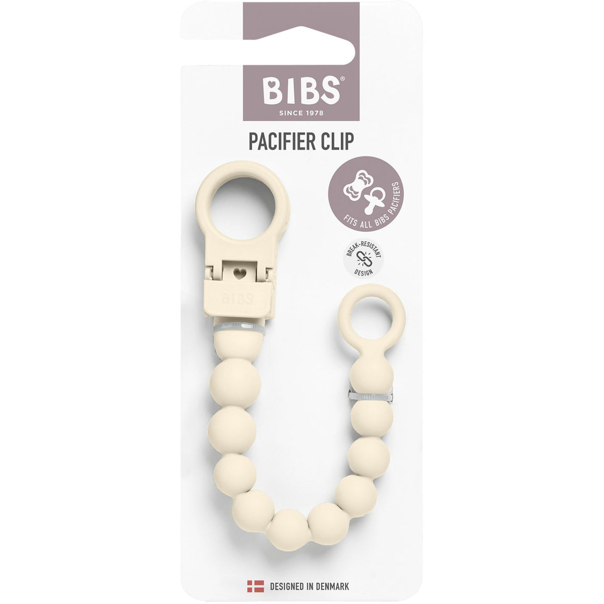 Bibs Ivory Napp Clip Beaded