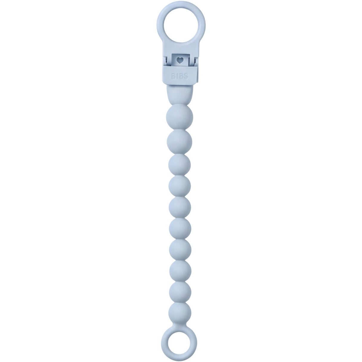 Bibs Baby Blue Napp Clip Beaded