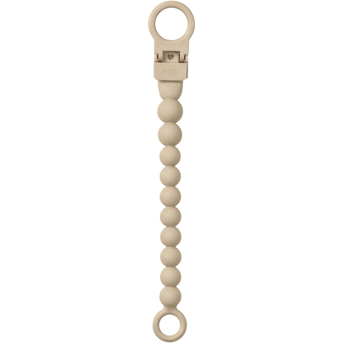 Bibs Vanilla Napp Clip Beaded