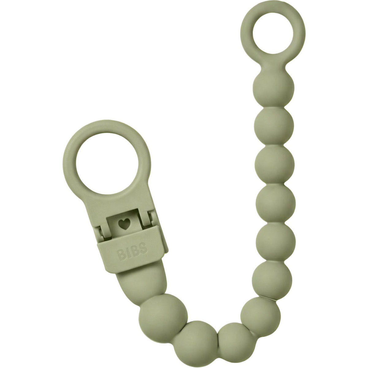 Bibs Sage Napp Clip Beaded