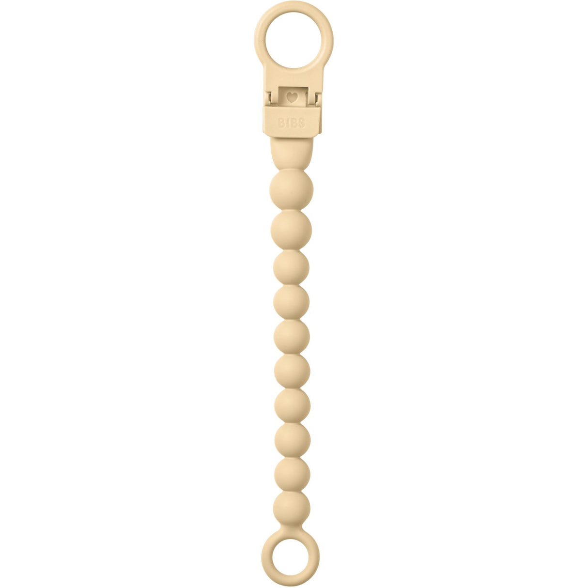 Bibs Pale Butter Napp Clip Beaded