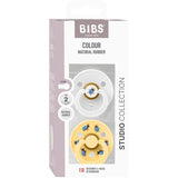 Bibs White / Pale Butter Studio Colour Napp Beetle Mix 2 Pack Latex Round