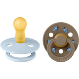 Bibs Baby Blue / Dark Oak Studio Colour Napp Beetle Mix 2 Pack Latex Round