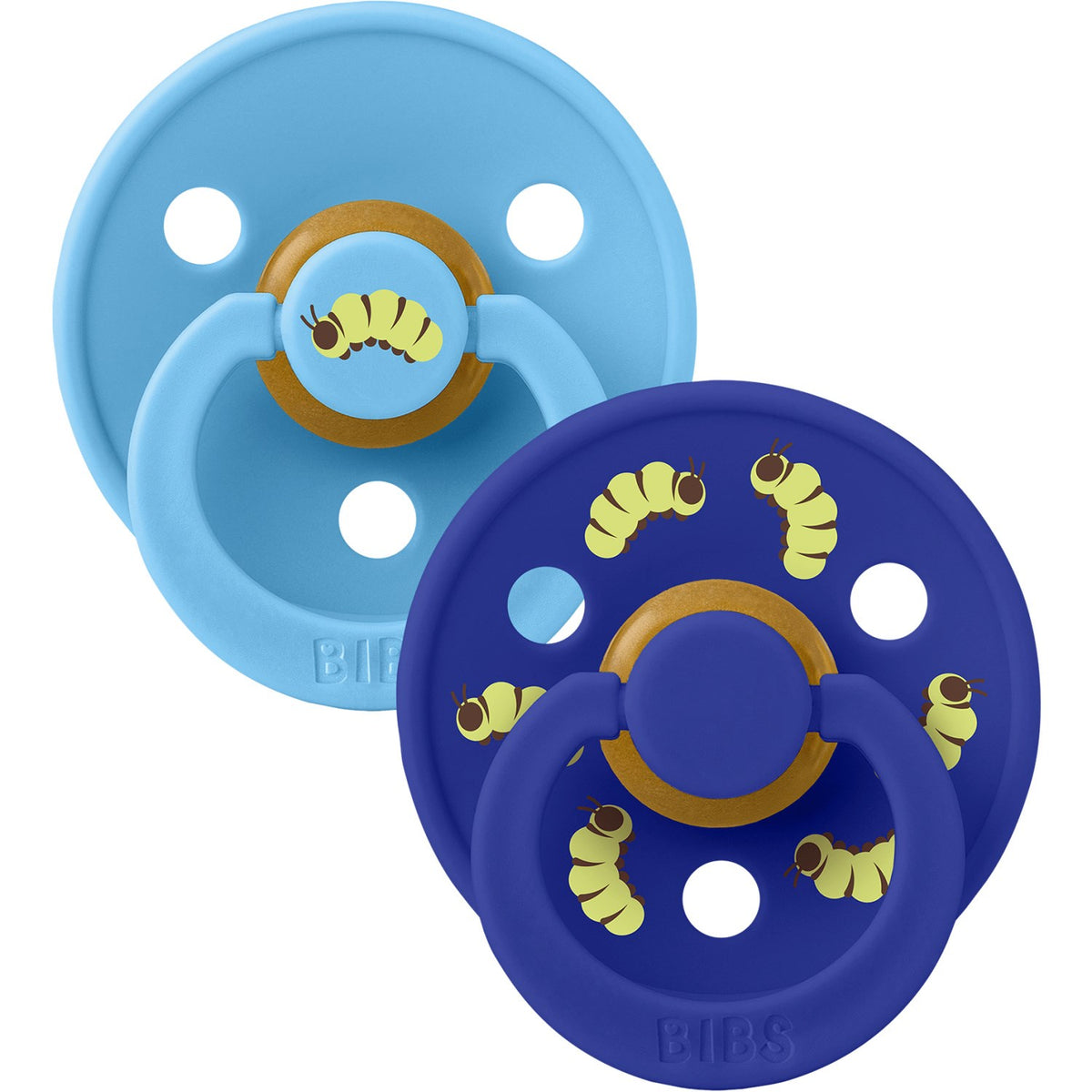 Bibs Breeze / Sonic Studio Colour Napp Caterpillar Mix 2 Pack Latex Round