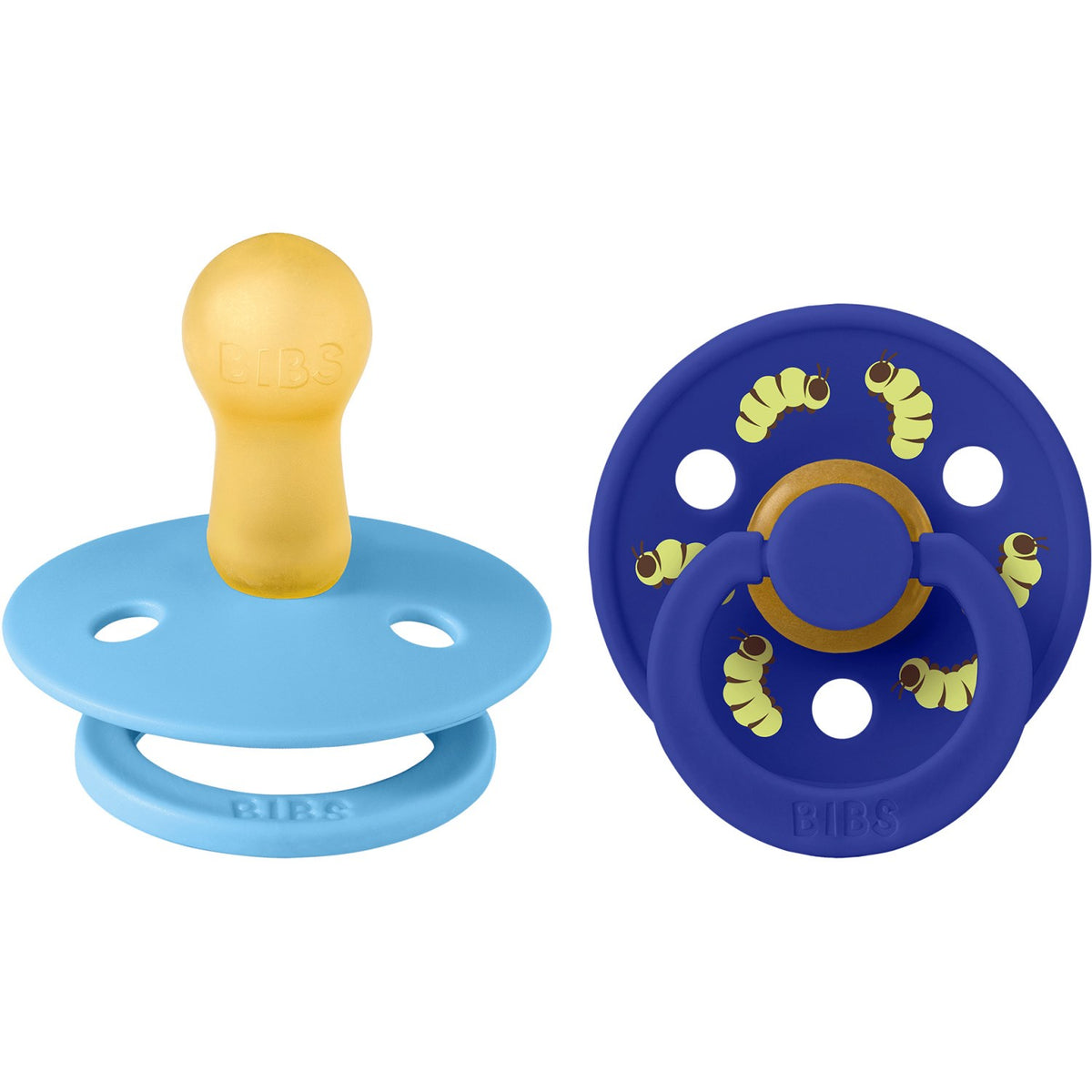 Bibs Breeze / Sonic Studio Colour Napp Caterpillar Mix 2 Pack Latex Round