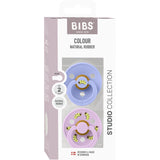 Bibs Hush / Violet Sky Studio Colour Napp Caterpillar Mix 2 Pack Latex Round