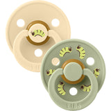 Bibs Silk / Sage Studio Colour Napp Caterpillar Mix 2 Pack Latex Round