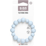 Bibs Baby Blue Teething Ring Beaded
