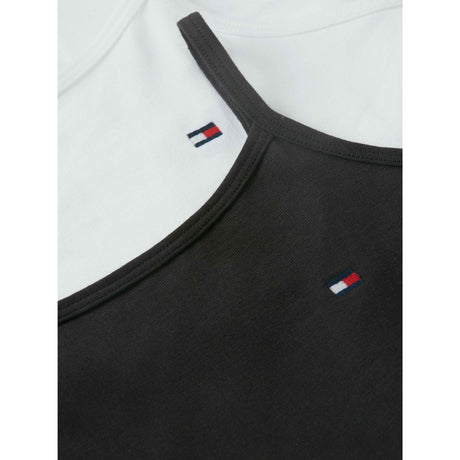 Tommy Hilfiger White / Black-Orange 2-Pack Bomull Cami Topp