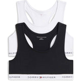 Tommy Hilfiger White / Black-Orange 2-Pack Bomull Bralette