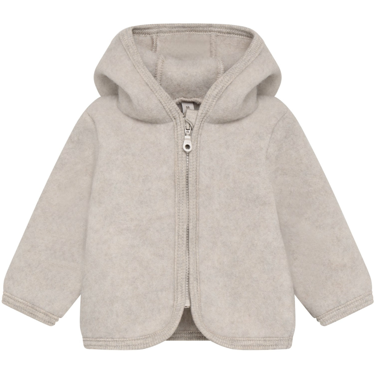 Huttelihut Camel Melange Jacket Ears Wool Fleece