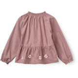 COPENHAGEN COLORS Winter Rose Check Comb. Blus M/ Flower Embroidery