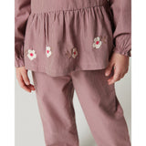 COPENHAGEN COLORS Winter Rose Check Comb. Blus M/ Flower Embroidery
