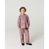 COPENHAGEN COLORS Winter Rose Check Comb. Blus M/ Flower Embroidery