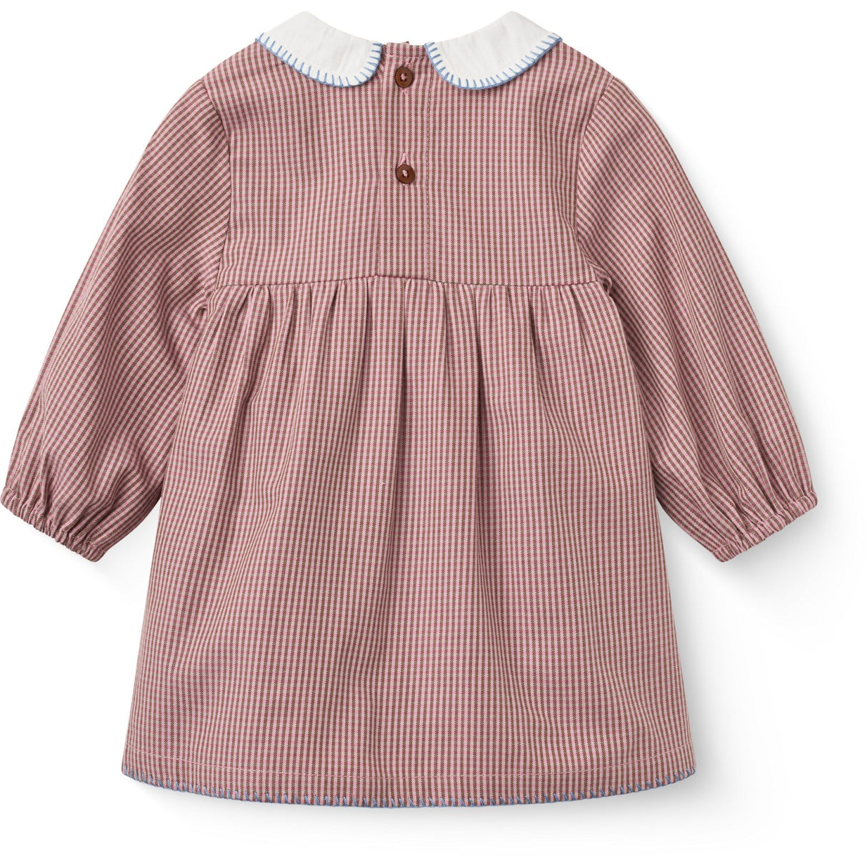 COPENHAGEN COLORS Winter Rose Check Comb. Checkered Romper Klänning M/ Krage