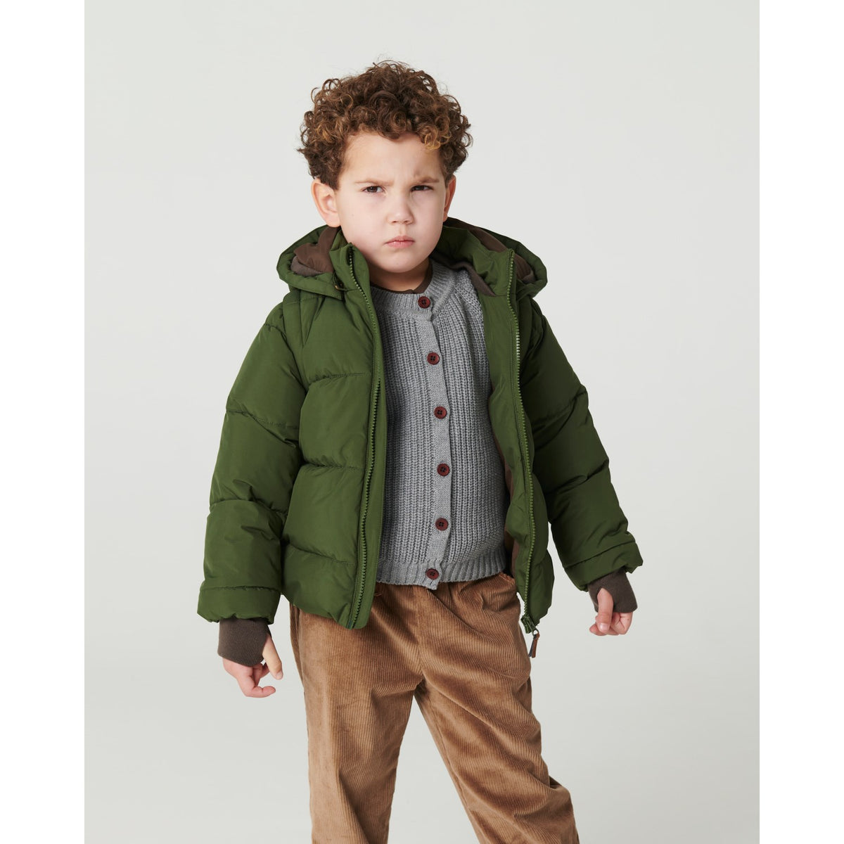 COPENHAGEN COLORS Dk. Green 2 I 1 Puffer Jacka M/ Removable Ärmar