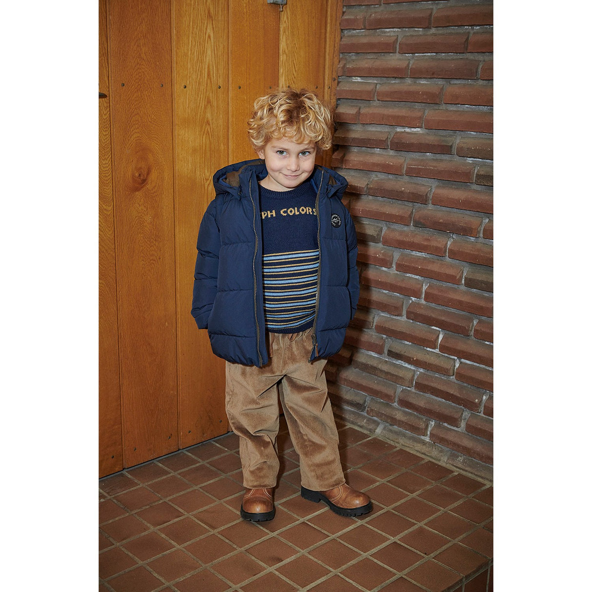 COPENHAGEN COLORS Navy 2 I 1 Puffer Jacka M/ Removable Ärmar