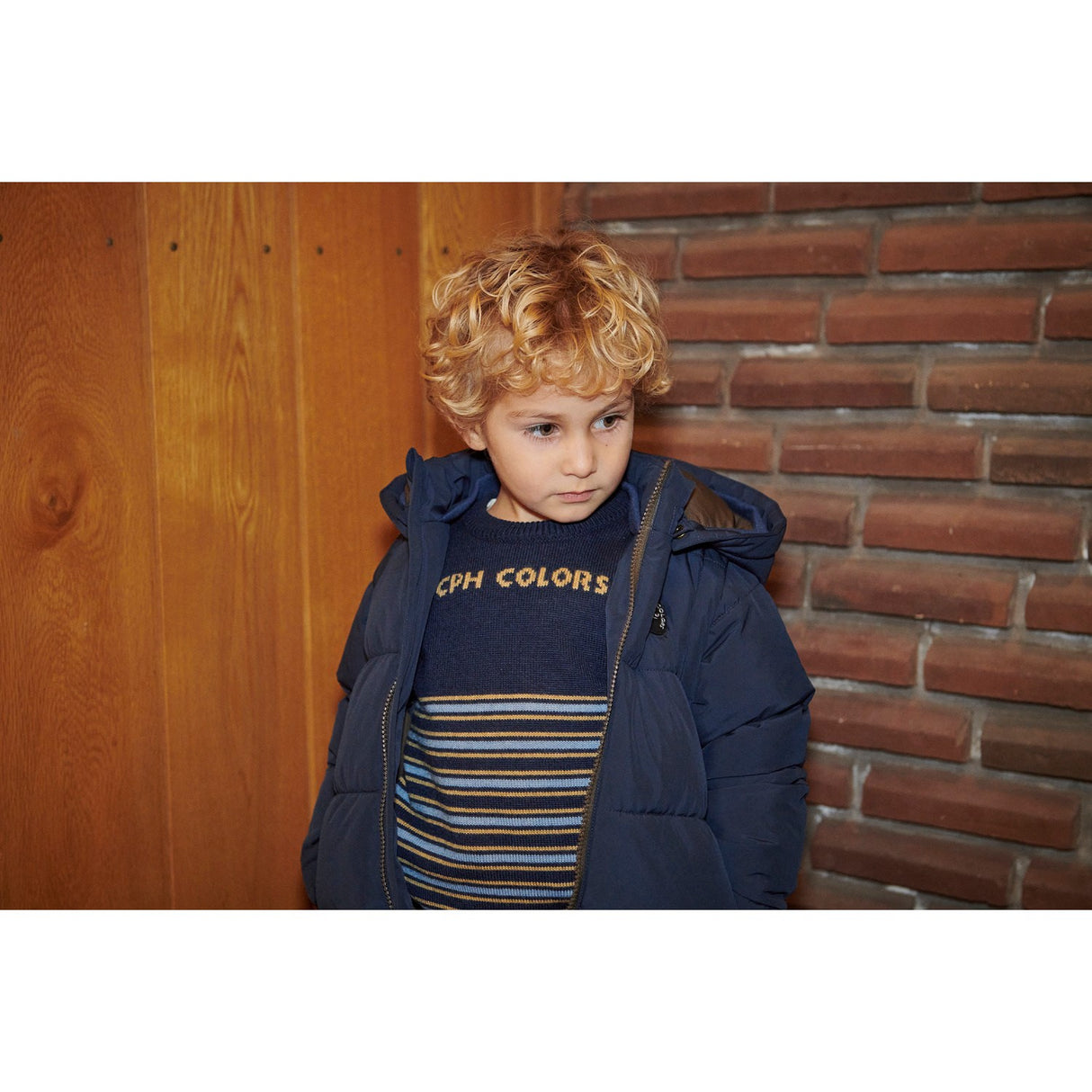 COPENHAGEN COLORS Navy 2 I 1 Puffer Jacka M/ Removable Ärmar