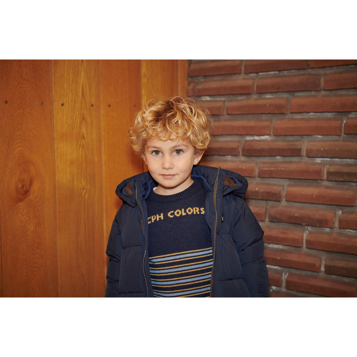 COPENHAGEN COLORS Navy 2 I 1 Puffer Jacka M/ Removable Ärmar