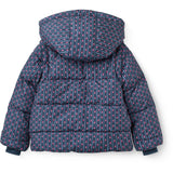 COPENHAGEN COLORS Navy Flower Aop 2 I 1 Puffer Jacka M/ Removable Ärmar