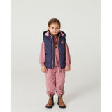 COPENHAGEN COLORS Navy Flower Aop 2 I 1 Puffer Jacka M/ Removable Ärmar