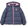 COPENHAGEN COLORS Navy Flower Aop 2 I 1 Puffer Jacka M/ Removable Ärmar