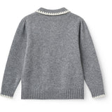COPENHAGEN COLORS Grey Melange Comb. Cashmere Blus M/ Krage & Filt Stitch