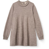 COPENHAGEN COLORS Natural Melange Classic Merino Klänning M/ Deco Neck