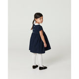 COPENHAGEN COLORS Navy Comb. Klänning M/ Handmade Smock Embroidery