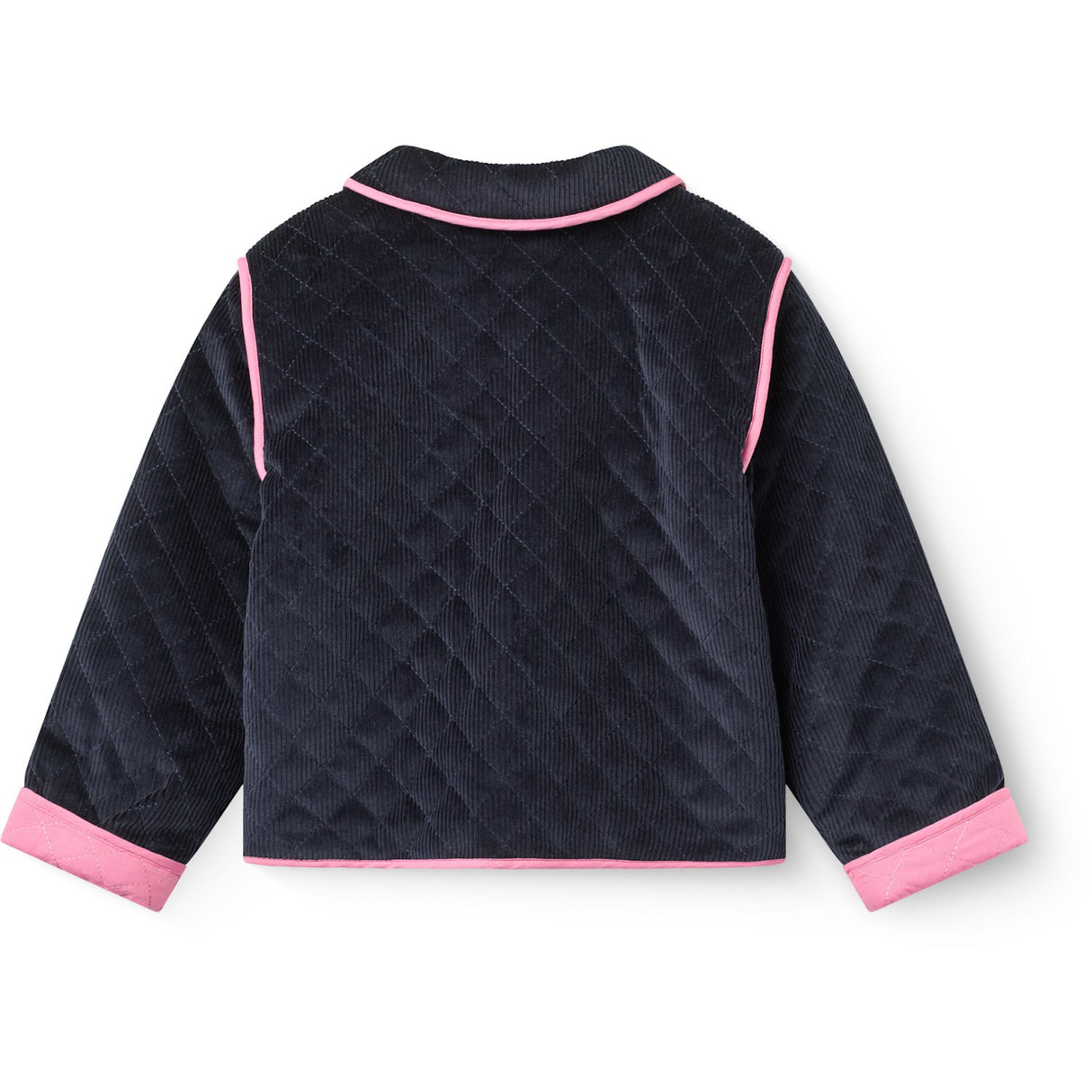COPENHAGEN COLORS Navy Quiltad Corduroy Jacka M/ Embroidery