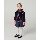 COPENHAGEN COLORS Navy Quiltad Corduroy Jacka M/ Embroidery