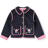 COPENHAGEN COLORS Navy Quiltad Corduroy Jacka M/ Embroidery