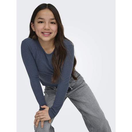 kids ONLY Ombre Blue Kognella L/S O-Neck Topp Jrs Noos