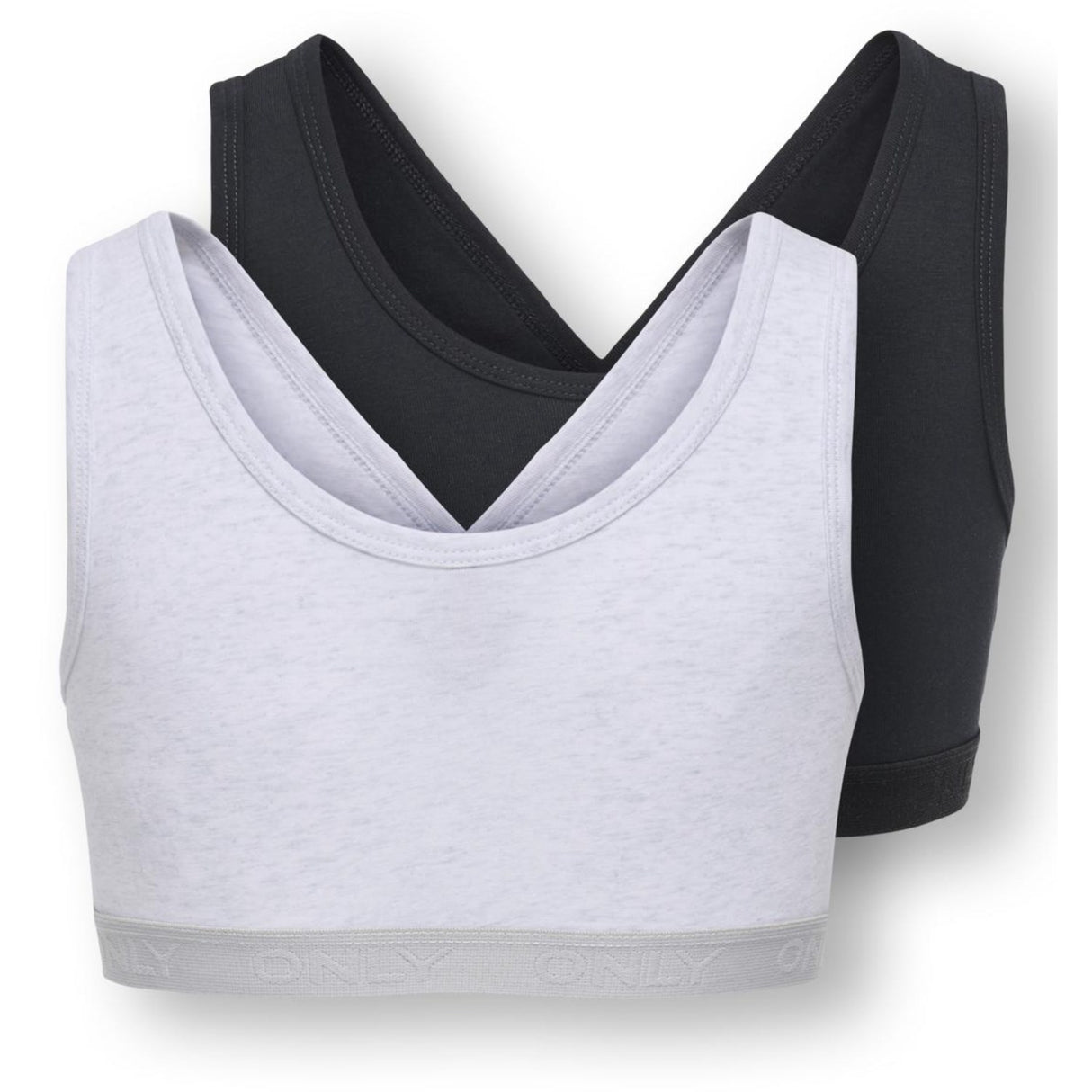 kids ONLY Super Light Grey Melange Koglola 2-P Vändbar Logo Topp Acc Noos
