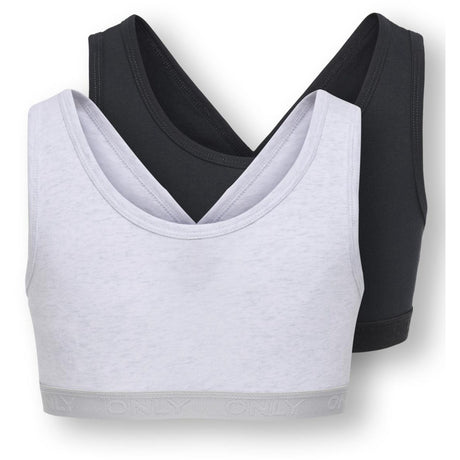 kids ONLY Super Light Grey Melange Koglola 2-P Vändbar Logo Topp Acc Noos