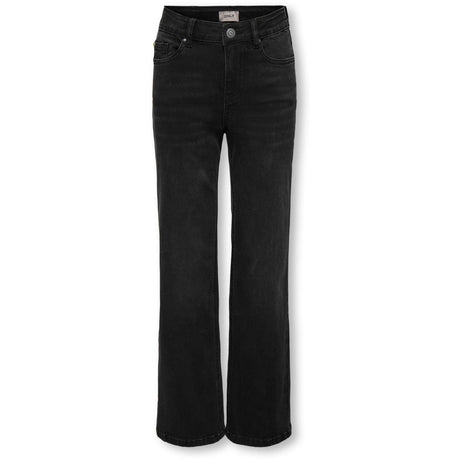 kids ONLY Washed Black Kogjuicy-Wauw Hw Wide Dnm Gua006 Noos