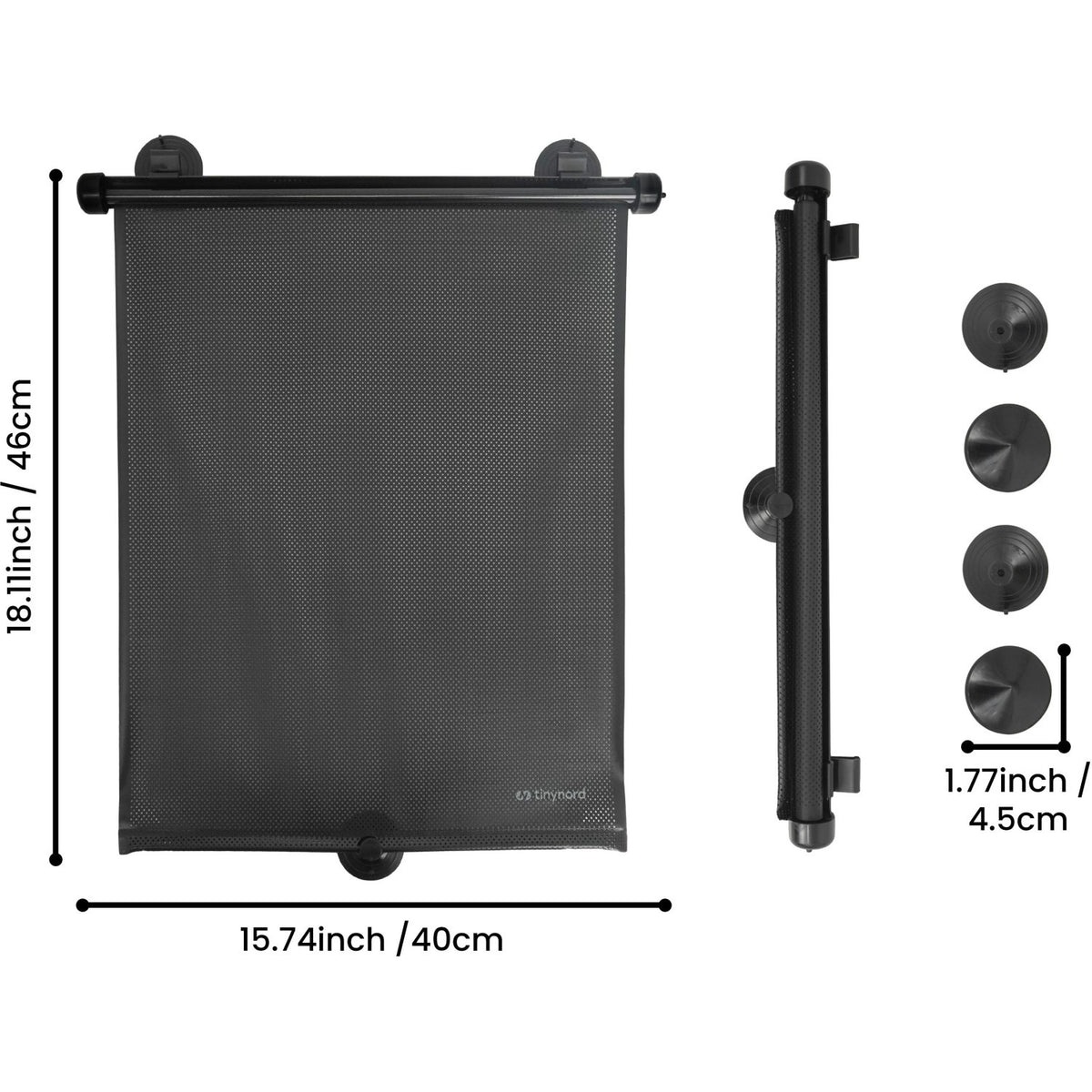 Tinynord Black Bil Window Rollershade