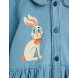 Mini Rodini Blue Lw Denim Rabbit Sp Woven Klänning